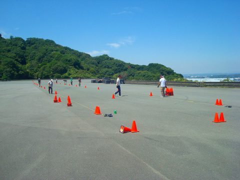 コース設営のようす